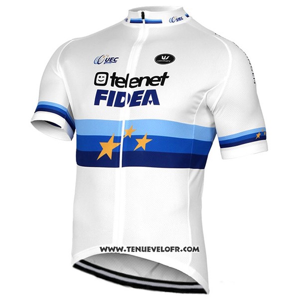 2017 Maillot Ciclismo Telenet Fidea Lions Champion Europe Manches Courtes et Cuissard